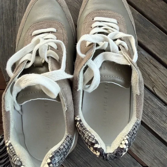 Veronica Beard Valentina Suede Leather Sneakers Size 7 - Picture 5 of 9